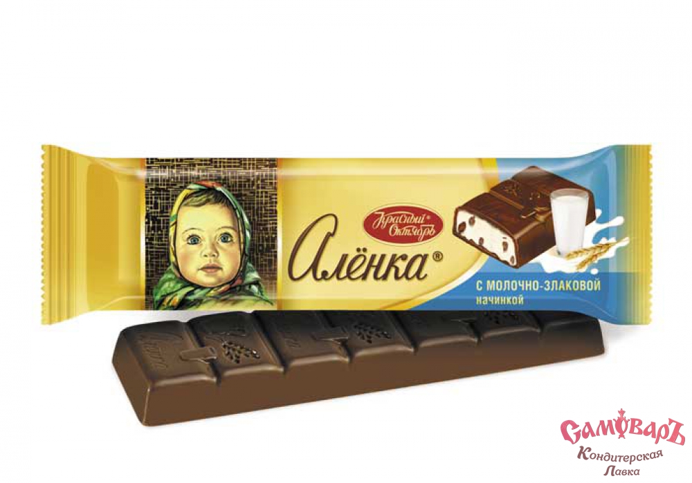 Шоколад.плитка - АЛЕНКА (СО ЗЛАКАМИ)  45гр*20шт