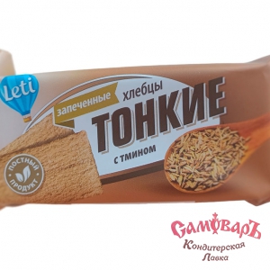 Хлебцы ржано-пшеничные с ТМИНОМ запеченные 90гр.*24 Leti Гороховецкое