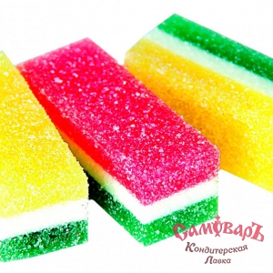 Биосладия №162 вес.Мармелад Трехслойный в сахаре  4кг /ИП Голенков г.Пенза/