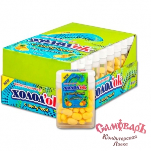 Холодок 14гр. драже (1*24*18) АНАНАС (с шипучкой)