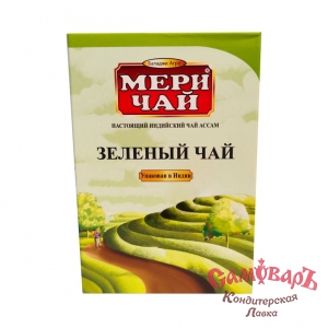 МЕРИ Чай 100гр. Зеленый (1*60шт) ИНДИЯ