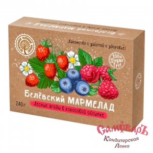 фас.Мармелад 240гр. в Кокосовой обсыпке Лесные ягоды (1*16шт) (Белёвская)
