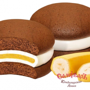 Шоколадные НОТКИ со вкусом БАНАНА  печ. сдобное 2,0кг (г. Абакан) №В25А