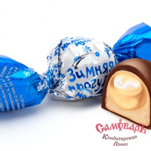 Конфеты ЗИМНЯЯ ПРОГУЛКА глазир. НГ молочный мусс 1кг*4уп (Свитлайф)