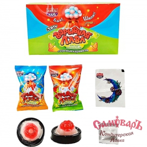 Десерт Желейный ВЗРЫВНАЯ ЛАВА взрыв.кар. + тату 27гр (1*12*30) купить в интернет-магазине кондитерская лавка Самоваръ