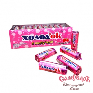 Холодок 15гр. (1*24бл.*30шт.) КЛУБНИКА (с шипучкой)																														