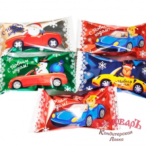 конфеты Детская улыбка НОВЫЙ ГОД, МАШИНКИ с орех.нач.(15гр) 2кг (1*2)
