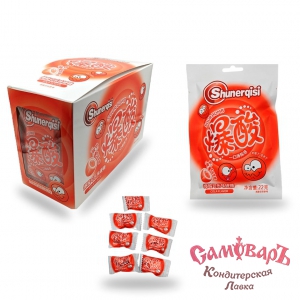 №2985 Карамель леденцовая супер кислые азиатские БОМБОЧКИ вкус КОЛЫ 22гр (12*20шт)