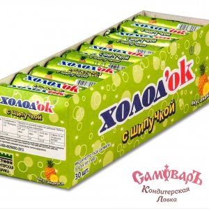 Холодок 15гр. (1*24бл.*30шт.) АНАНАС с шипучкой