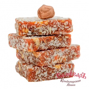 ФУНДУК С КОКОСОМ 100гр Пастила фруктово-овощная Яблоко-Морковь купить в интернет-магазине кондитерская лавка Самоваръ