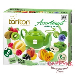 Чай Зеленый Тарлтон 2гр*60пак АССОРТИ конверт (6 вкусов) (1*24) купить в интернет-магазине кондитерская лавка Самоваръ