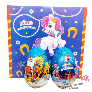 Шок.яйцо 90гр НОВЫЙ ГОД с сюрпризом (1*4*12)