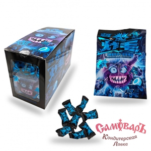 №2982 Карамель леденцовая супер кислые азиатские ВЗРЫВНАЯ ЧЕРНИКА 22гр (12*20шт)