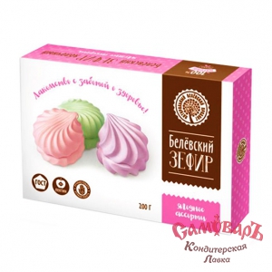 фас.Зефир 200гр ЯГОДНОЕ АССОРТИ (*18шт) (Белёвская)