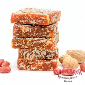 АРАХИС С КОКОСОМ 100гр Пастила фруктово-овощная Яблоко-Морковь купить в интернет-магазине кондитерская лавка Самоваръ