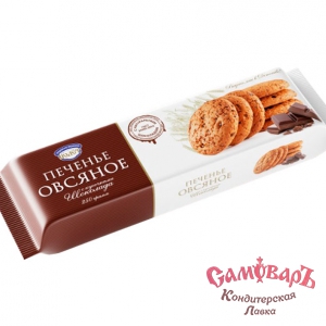 фас.Печ. овсяное с КУСОЧКАМИ ШОКОЛАДА 250гр.*16 (Полет)