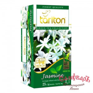 Чай Зеленый Тарлтон КОНВЕРТ 2гр*25пак ЖАСМИН (1*48) купить в интернет-магазине кондитерская лавка Самоваръ