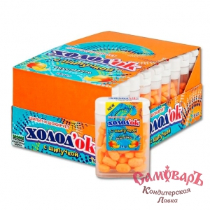 Холодок 14гр. драже (1*24*18) МАНГО (с шипучкой)