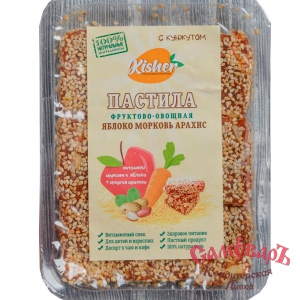 АРАХИС С КУНЖУТОМ 100гр Пастила фруктово-овощная Яблоко-Морковь купить в интернет-магазине кондитерская лавка Самоваръ
