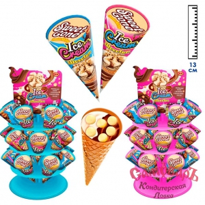 ШОКОТИМ Мороженое (ICE CREAM) (ваф.рожок с печеньем и шок.пастой+игр.) 16гр (1*6*30)