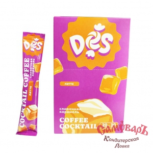 фас. Кофейный напиток DES Латте СЛИВОЧНАЯ КАРАМЕЛЬ 30г.(1*18*20) купить в интернет-магазине кондитерская лавка Самоваръ
