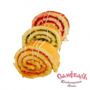 Рулет бисквитный НАРЕЗНОЙ ассорти 3,0кг (Микадо, г.Армавир) купить в интернет-магазине кондитерская лавка Самоваръ