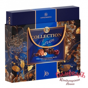Набор конф СУМКА Карусель вкуса (Cream Collection) (СИНИЙ Вишнево-Ореховый вкус) 180гр. (1*10шт)