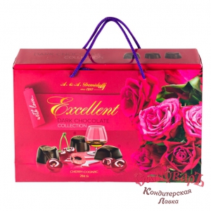 Набор конф СУМКА (Excellent) горький ВИШНЯ с КОНЬЯКОМ 284гр. (1*10шт) Demidoff