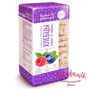 № 95 Хлебцы Злаковый Коктейль вкус малина,Черника 60гр*15шт (Продпоставка)