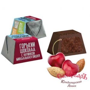 Конфеты горь.шок. МИНДАЛЬНАЯ ВИШНЯ БЕЗ/САХ ТОМЕR 1кг (1*4шт) (Томер г.Москва)