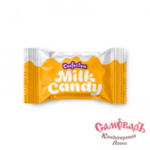 Карамель леденцовая Milk Candy (Молочная) БАНАН 500 гр (1*6упак) (Конфектум)